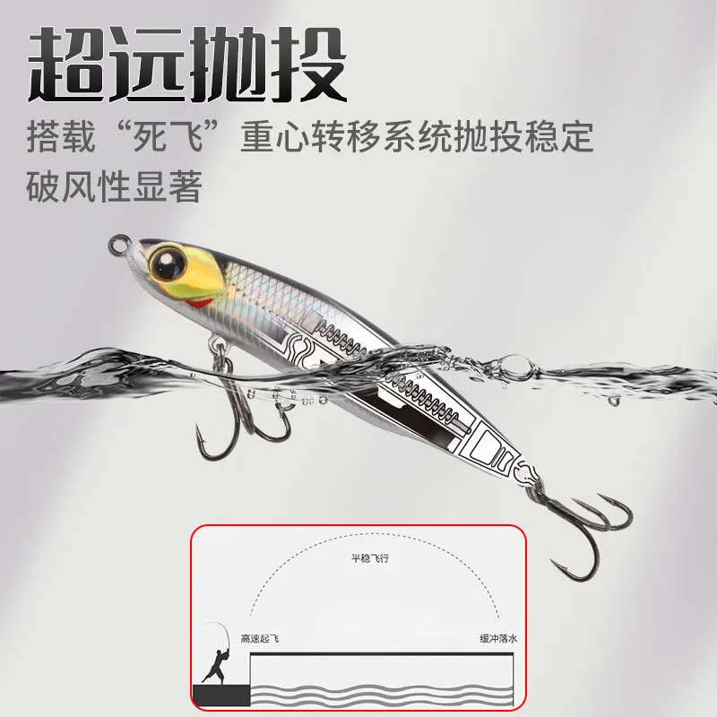 Señuelo de pesca de plástico, 1 piezas, 12g, 16g, largo, para carpa, pececillo, Wobbler - imagen 2