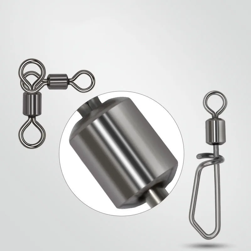 Pin giratorio de madera para camarones, conector de Pin giratorio de anillo de ocho caracteres, adecuado para pesca en barco y accesorios de pesca en el mar, 5 uds. - imagen 3