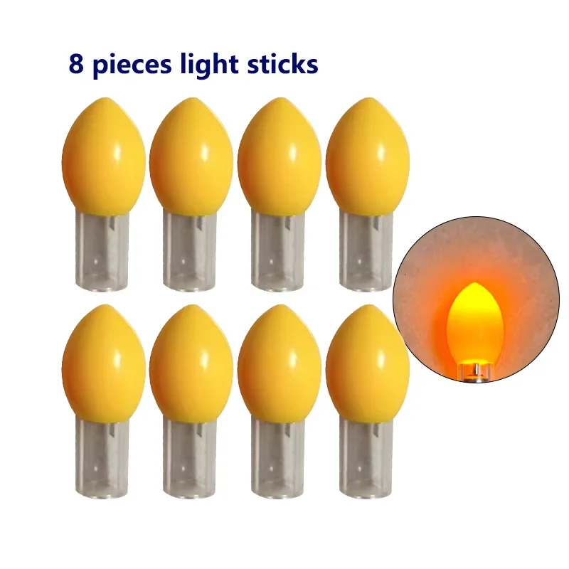 Barra luminosa de luz electrónica, barra luminosa para pesca en el océano, accesorios de pesca sin batería, 8 Uds. - imagen 3