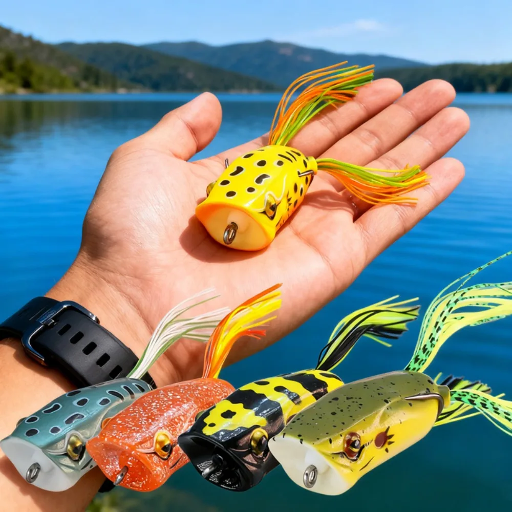 Señuelo rana topwater realista – Cebo vinilo flotante para black bass - imagen 2