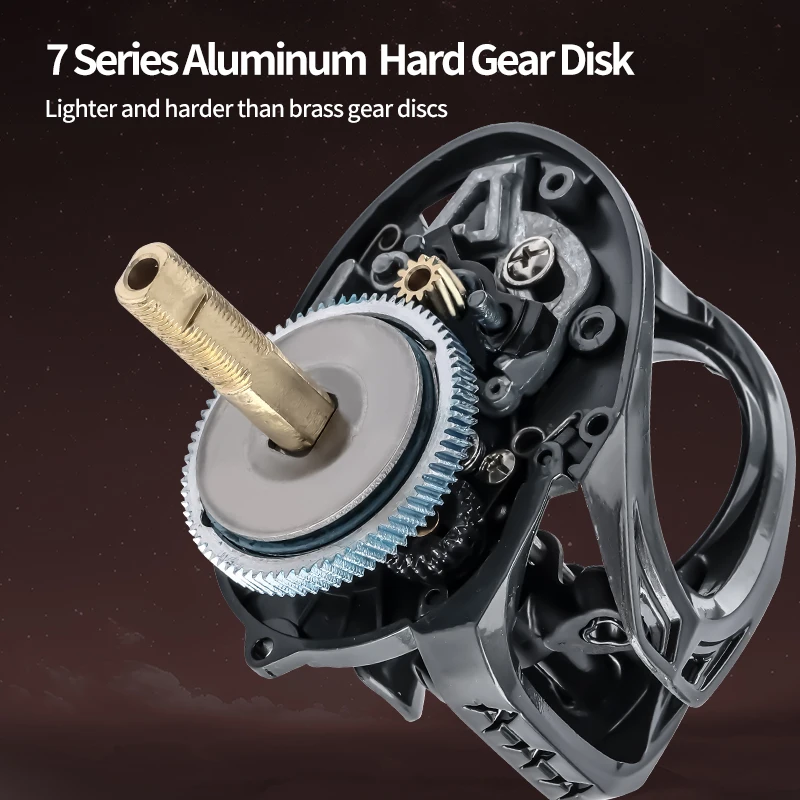 DEUKIO-carrete de pesca Baitcasting ultraligero, 5 + 1, relación 7,3: 1, salida de cerámica híbrida, freno magnético, carretes de aluminio para agua de mar - imagen 3