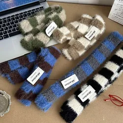 Accesorios de ropa Y2 bufanda a rayas bufandas cálidas de lana tejida para el cuello bufanda fina de salchicha suave mujeres hombres