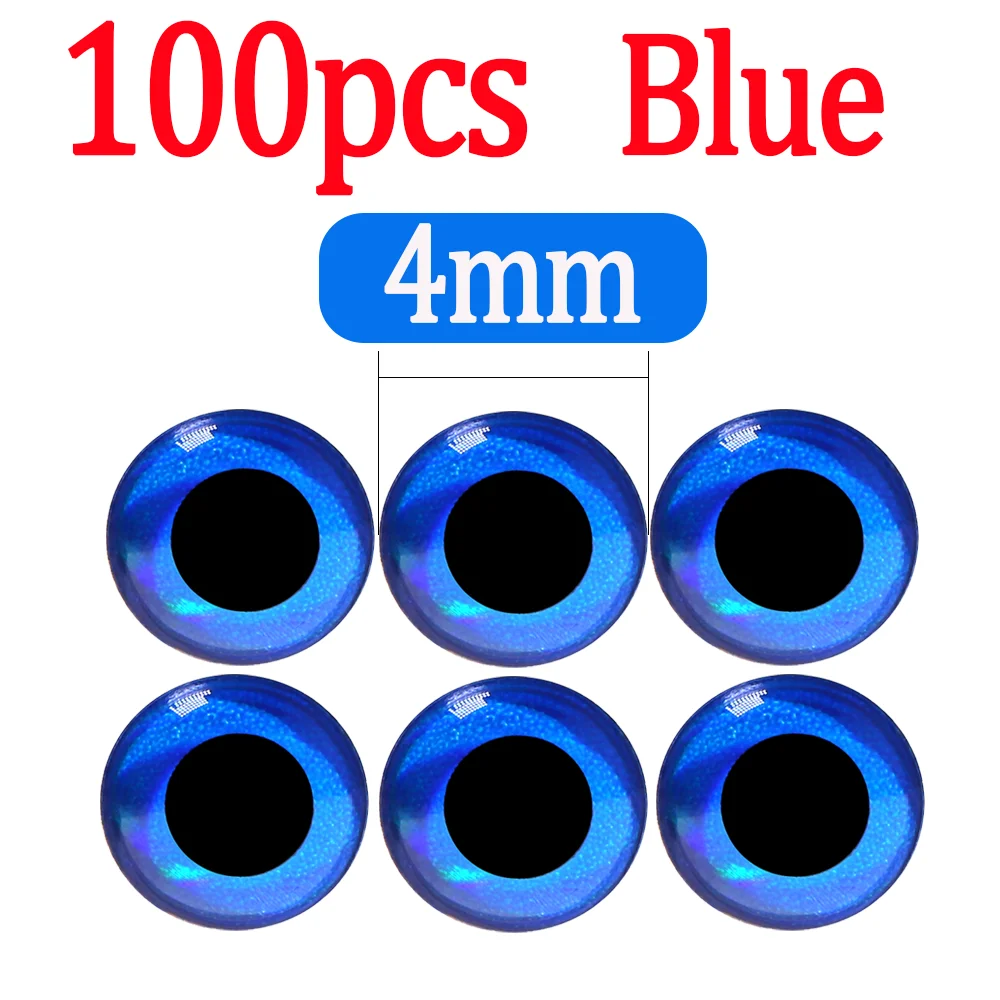 100pcs Blue 4mm