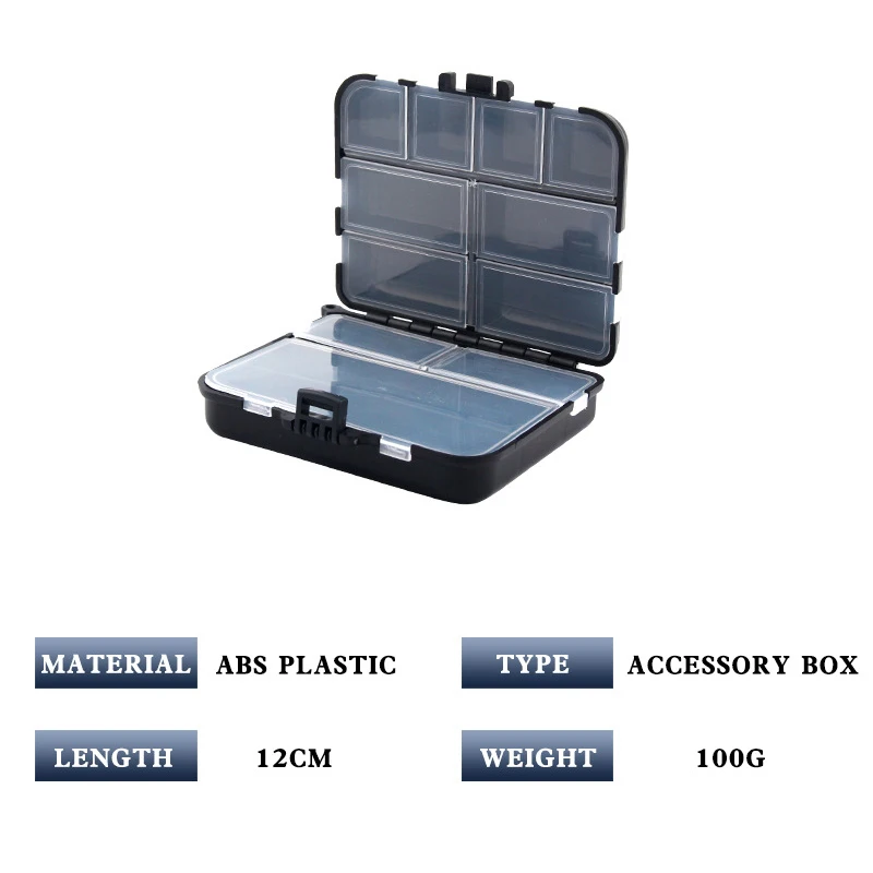 Mini caja de almacenamiento de plástico de gran capacidad, caja de aparejos de pesca voladora para carpa, cuchara, gancho, caja de cebo falso, herramienta de accesorios de pesca - imagen 2