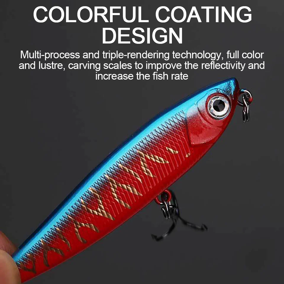 WALK FISH-señuelo de pesca de lápiz flotante, cebo duro Artificial Wobbler, 5,5 cm, 3,1g - imagen 5