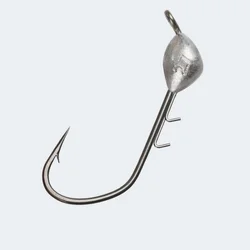 Anzuelos de cabeza de anzuelo de pesca NED, gancho de ángulo obtuso, barra de refuerzo 4X, señuelo de pozo negro, anzuelos de gusano de penetración rápida, doble púa antiapagado