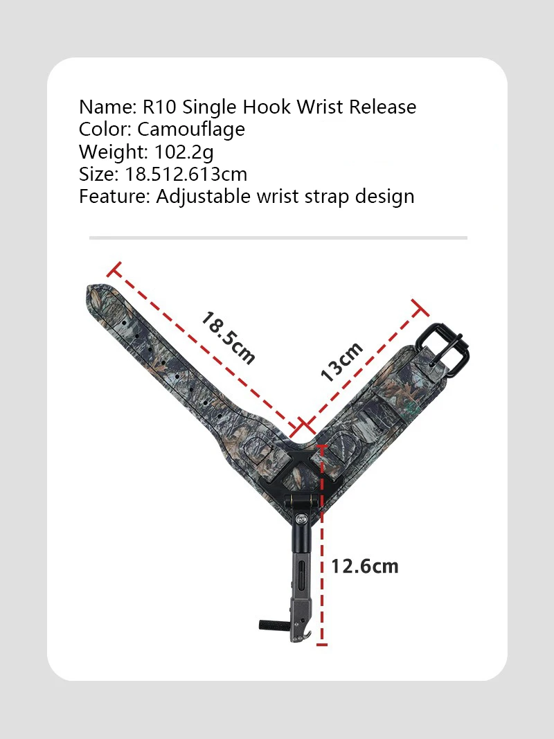 Liberación de muñeca ajustable para arco compuesto – Gancho simple - imagen 5