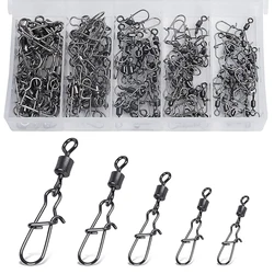 Broches giratorios Duo-Lock acero inoxidable con rodamiento para pesca