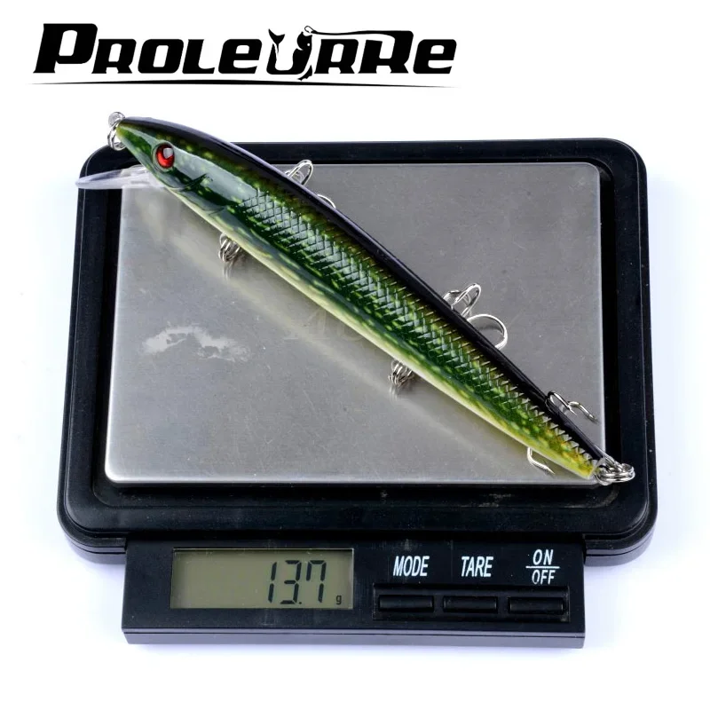 Señuelo de Pesca, 11,5 cm, 13,5g, impresión 3D, pececillo de plástico Wobbler Swimbaits Isca, cebo duro Artificial, aparejos de Crankbait para lubina, 1 ud. - imagen 3