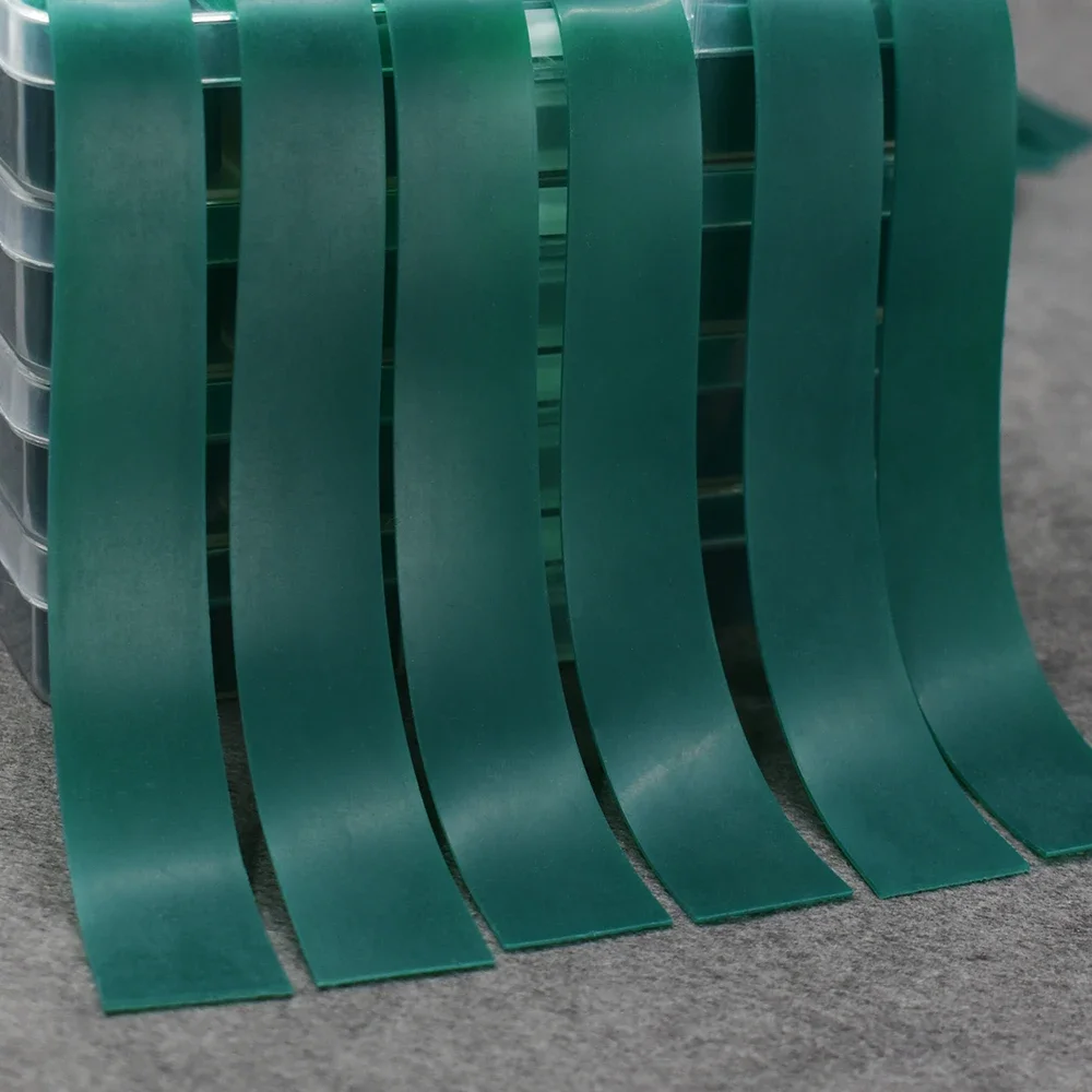 Juego de banda de goma verde, 0,75mm de espesor, 10 Uds., banda de goma especial para tirachinas, banda de goma plana de alta elasticidad, accesorios para tirachinas - imagen 5