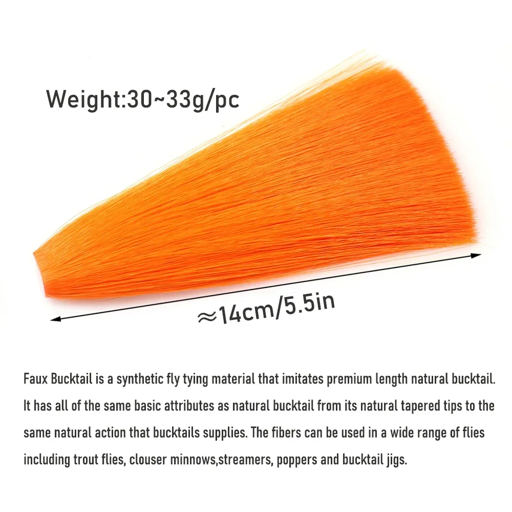 Ellllv-material de cola de caballo de imitación de fibras sintéticas cónicas para pesca, atado de moscas, serpentinas de pececillo, señuelo de cabeza de plantilla de agua salada - imagen 4