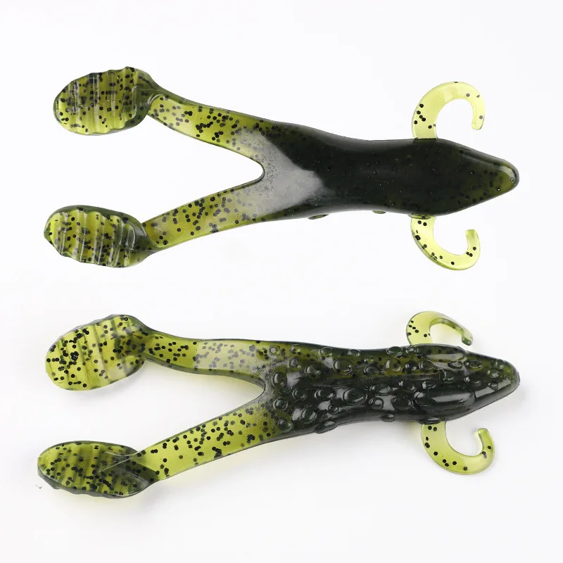 Señuelos blandos de piezas, cebo de silicona de 105mm y 12,1g, simulación de rana, Swimbait, Jigging Artificial, aparejos de pesca - imagen 5