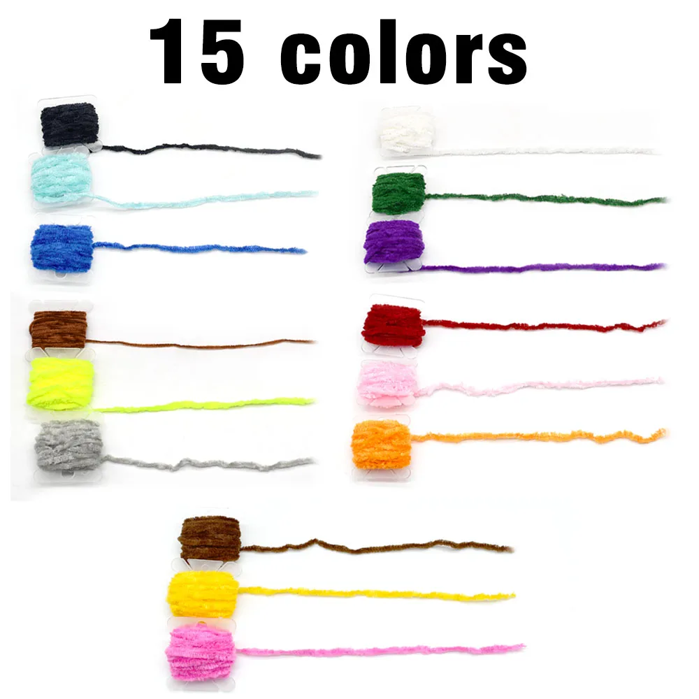 MNFT 2 tarjetas lanoso Bugger oropel chenilla - Material para atar moscas Hareline - imagen 4