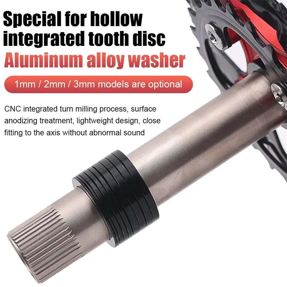 Arandelas huecas para bielas de bicicleta, cubierta de manivela de aleación de aluminio, Kit de ajustador de espaciadores de rueda de cadena - imagen 2