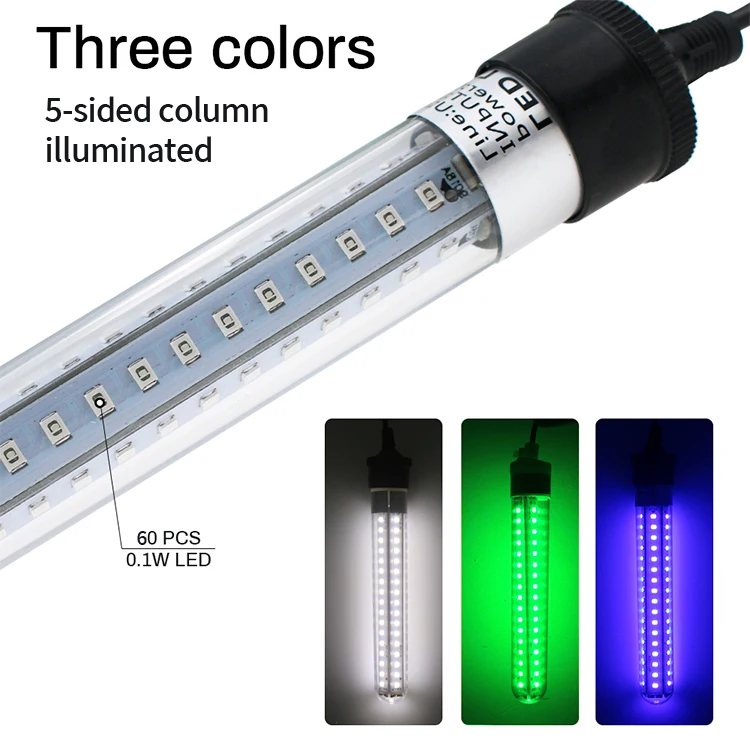 Señuelo de pesca bajo el agua, luz LED de 500 lúmenes, 6,5 W, 12V - imagen 2