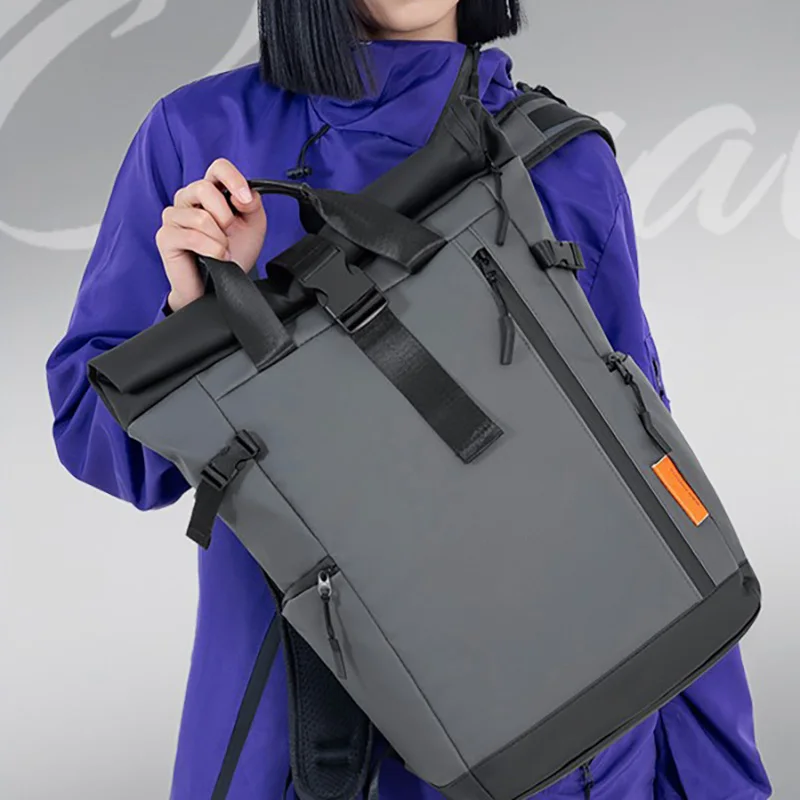 Mochila enrollada para hombre, bolso de hombro de viaje, escalada al aire libre, senderismo, mochila plegable para ordenador, mochila escolar de fin de semana universitaria - imagen 3