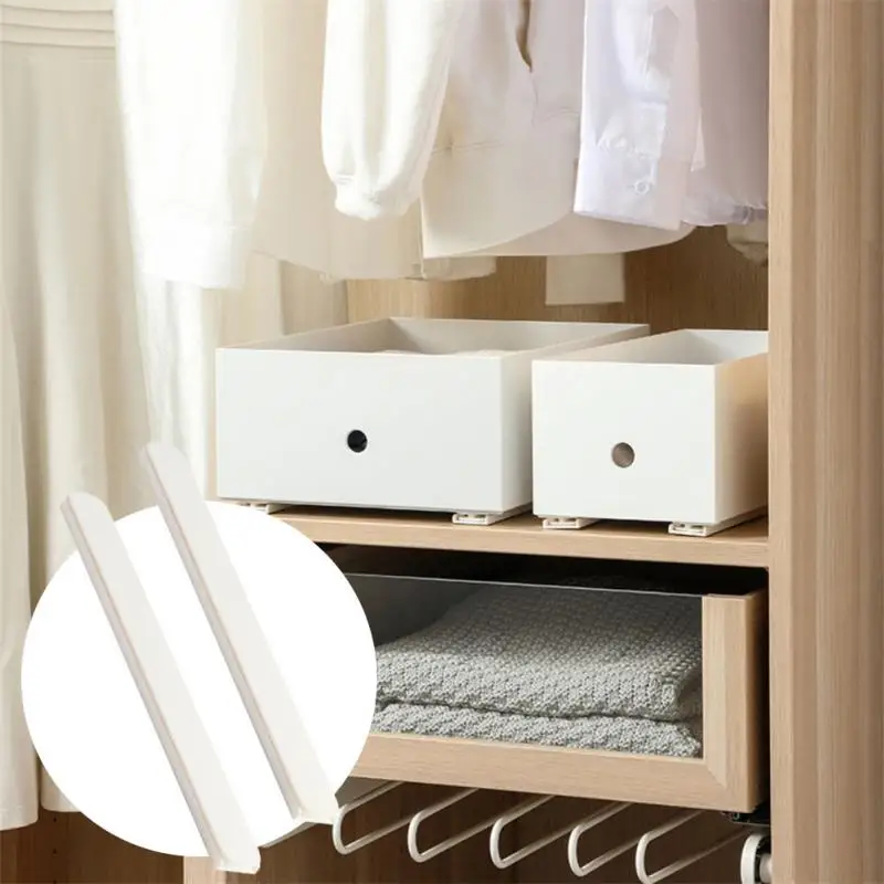 Organizadores extraíbles para oficina, riel deslizante retráctil duradero para cocina, dormitorio, toboganes blancos, herrajes para muebles, estante de almacenamiento - imagen 4