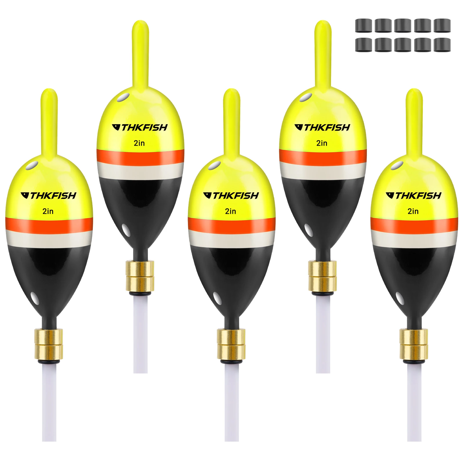 THKFISH Flotadores de Madera Crappie, Walleye y Salmón – 1.5‑2.5″ lubina - imagen 2