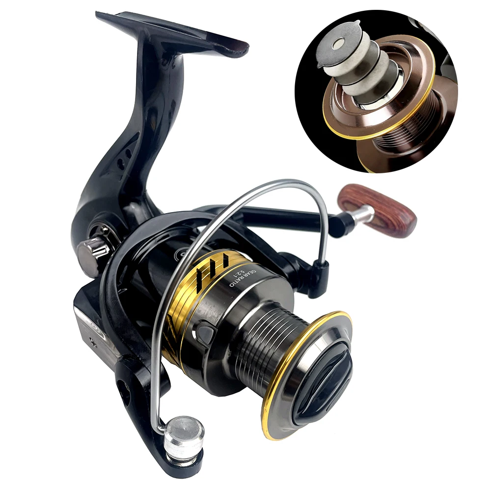 Carretes giratorios con alarma de mordida de pescado, carrete de pesca de arrastre de lubina máximo de 22lb, izquierda y derecha, intercambiables para agua salada y dulce - imagen 4