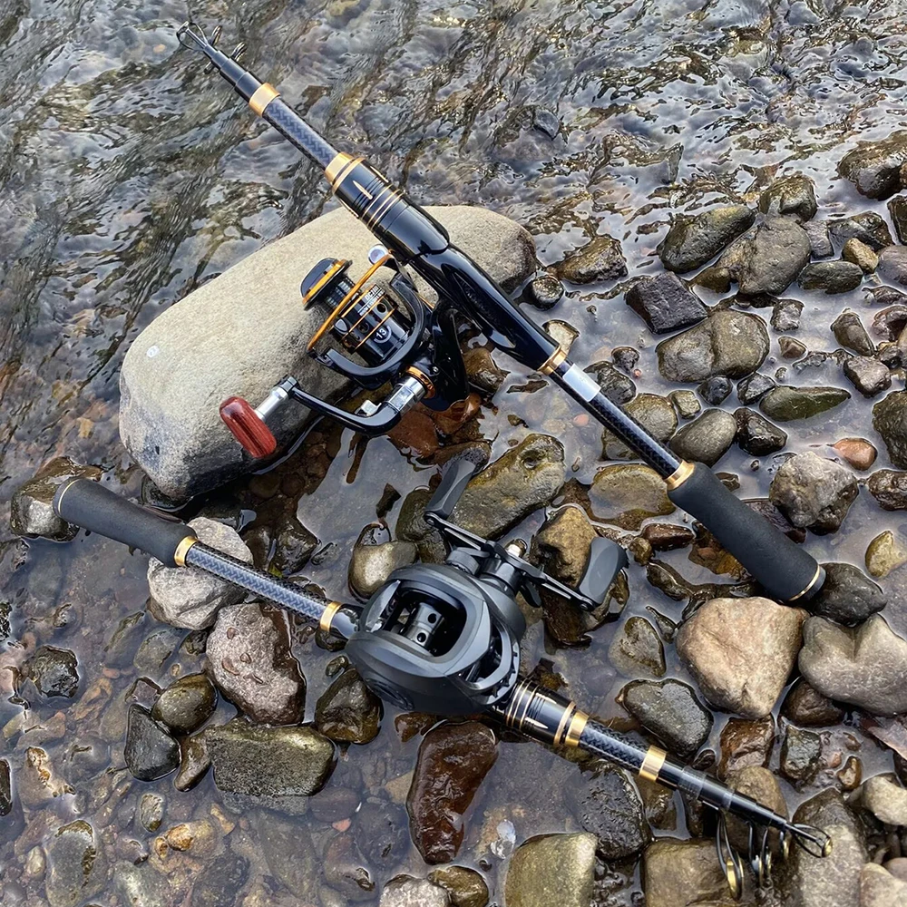 Caña telescópica corta para pesca en mar con carrete - imagen 5