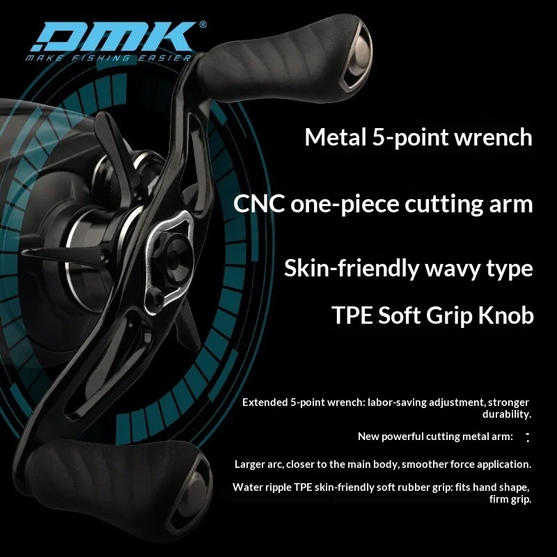 DMK Cheetah Carrete baitcasting metálico 8.5:1, freno 5 kg - imagen 3