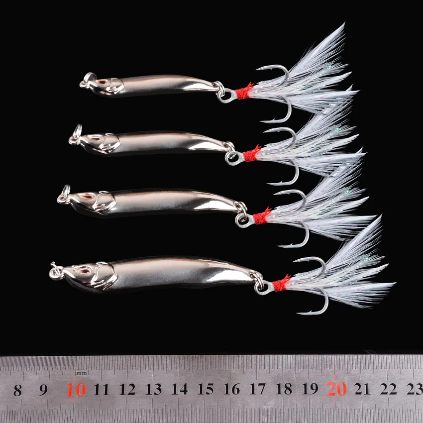 Señuelos VIB de Metal dorado y plateado, cebos de 5/7/10/15/20g con vibraciones vívidas fuertes, señuelo de cuchara, cebo de pesca de lubina Artificial, cebo duro 3D - imagen 2