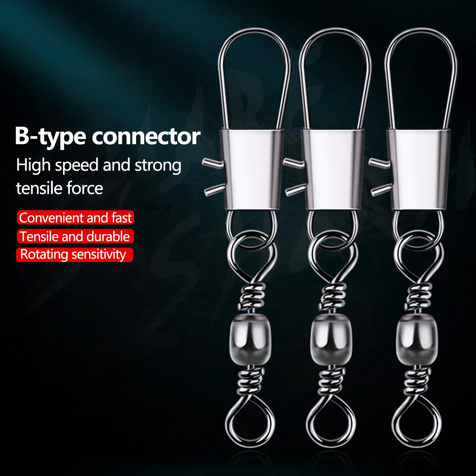 Broches de barril de pesca de acero rico en carbono, resistentes a la corrosión, giratorios de pesca resistentes a la corrosión para barco, Surf, Kayak, pesca - imagen 3