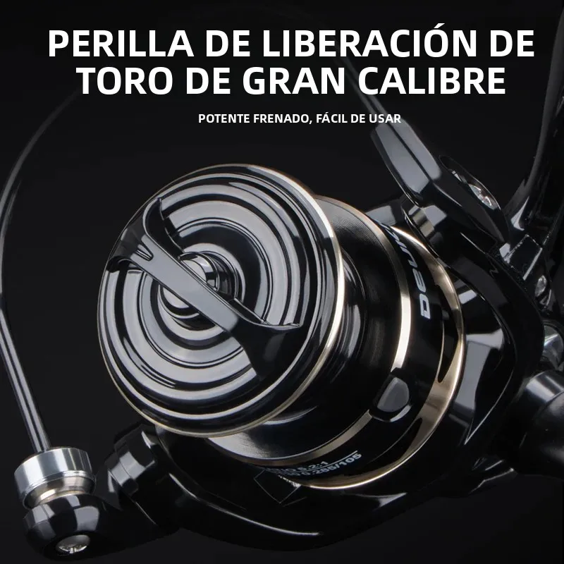 Carrete spinning ultraligero DEUKIO – 5.2:1 y 6kg de arrastre - imagen 5