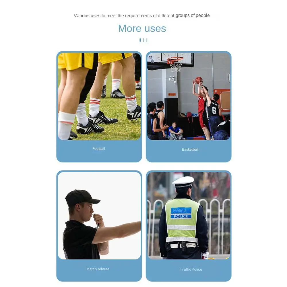 Silbato plástico con resorte y cuerda para árbitro – fútbol y baloncesto - imagen 2