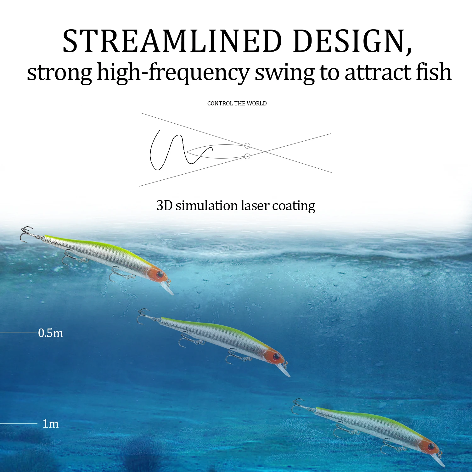 1 Uds. Señuelos de Pesca flotantes de pececillo Wobblers 12,5 cm 17,5g Crankbait cebo duro de plástico Artificial Lucio Jerkbait aparejos de Pesca - imagen 2