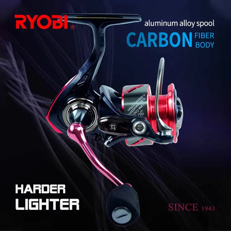 RYOBI-carretes giratorios de carbono RANMI, carretes de agua salada y dulce, marco de carbono ultraligero de 7,6 oz, carrete de pesca Ultra suave y resistente - imagen 3