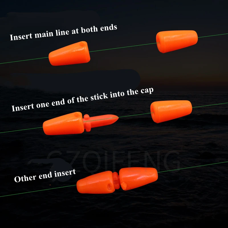 ZYZHE 20 Piezas/2 Bolsas, Bloqueador de Flotadores para Pesca en Roca, Evita que el Flotador se Deslicue hacia Abajo, Accesorios para Pesca con Flotador - imagen 5