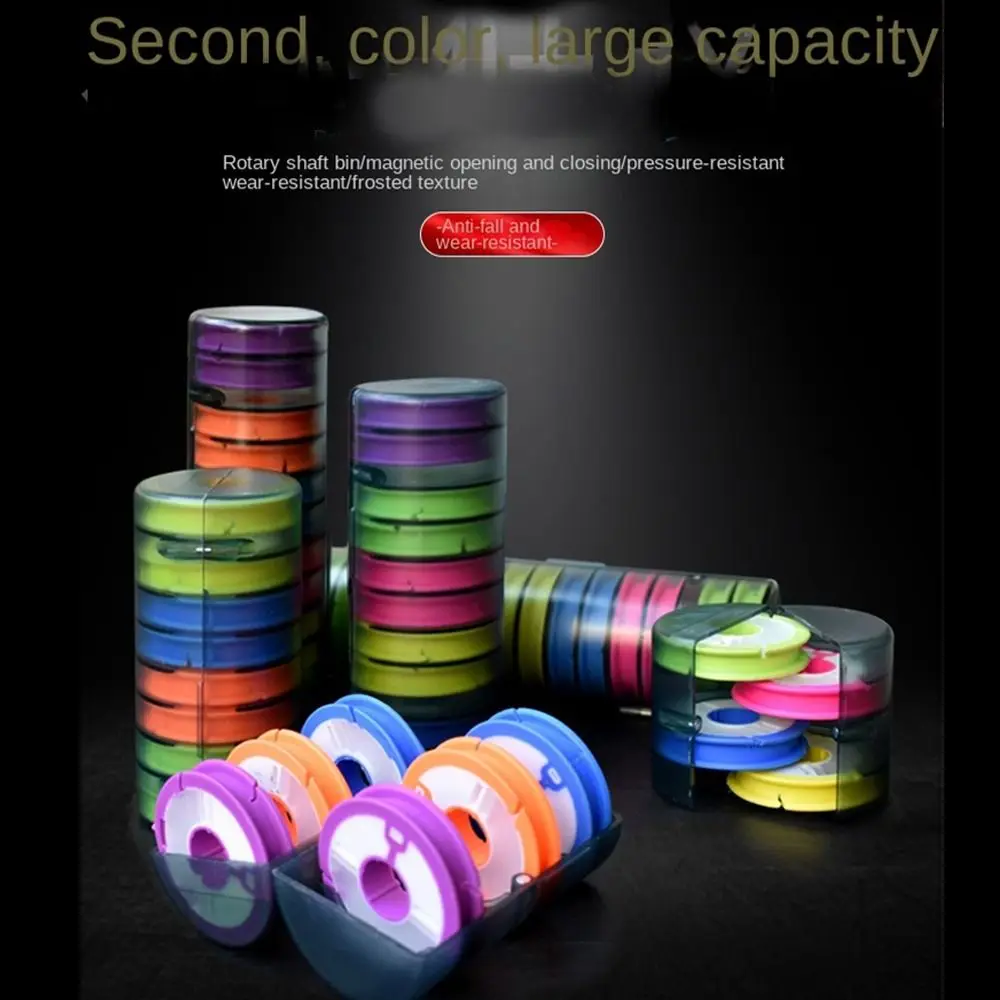 Caja de línea principal de pesca con husillo 4-16, carrete principal de silicona, eje de sedal de pesca de arcoíris, gancho de señuelo de pesca, tabla de bobinado
