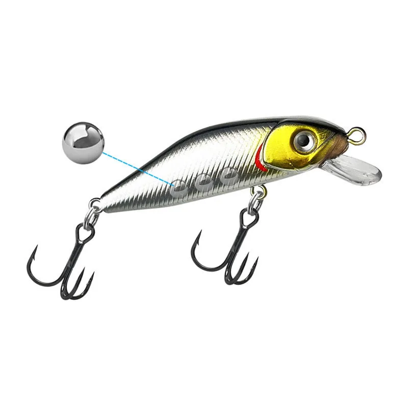 Nuevo Sistema de tungsteno de 60mm y 5,5g, Señuelos de pesca minnow con manivela wobbler, aparejos de pesca de calidad, 5 colores para elegir - imagen 2