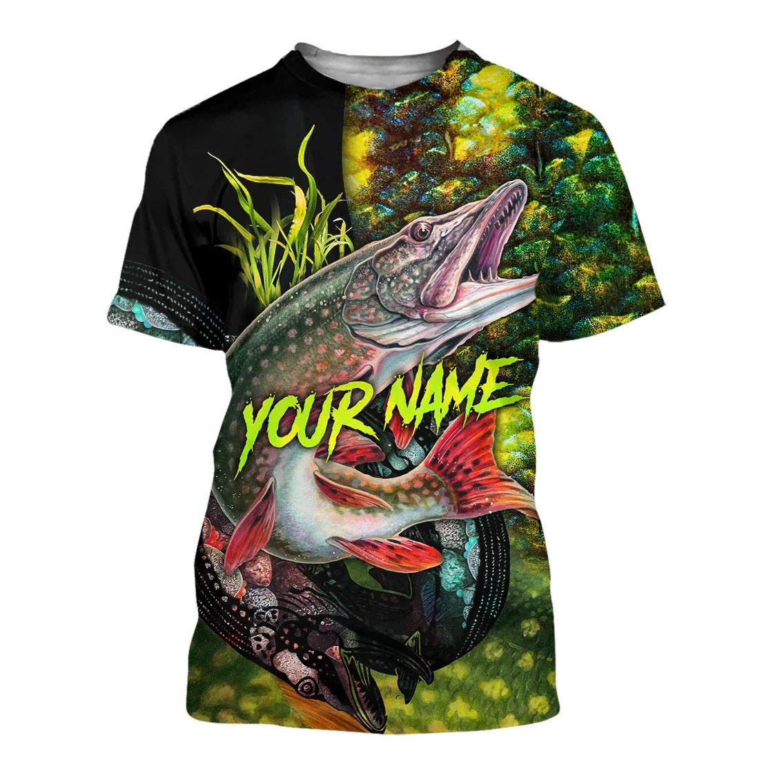 2025 Koele Zomer Mannen t-shirt Meerval Vissen Aangepaste Naam 3D Afdrukken Harajuku korte mouw t-shirt Unisex Casual Tee Tops TX232 - imagen 3