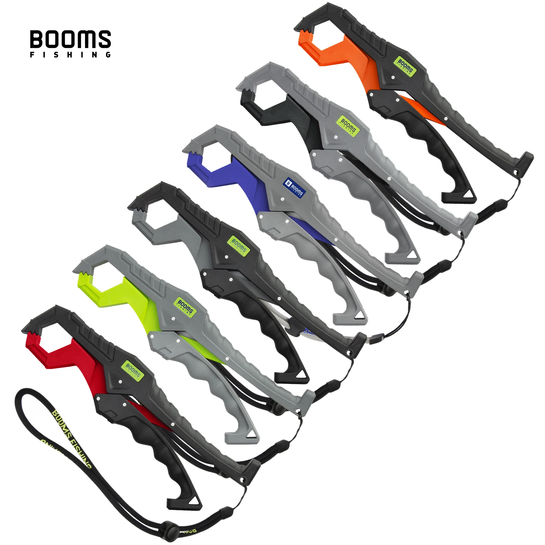 Booms Pesca 24cm Pescado Lip Gripper Salta agua con Lanyard Plástica Piscos Grippers Grips para accesorios de pesca Kayak