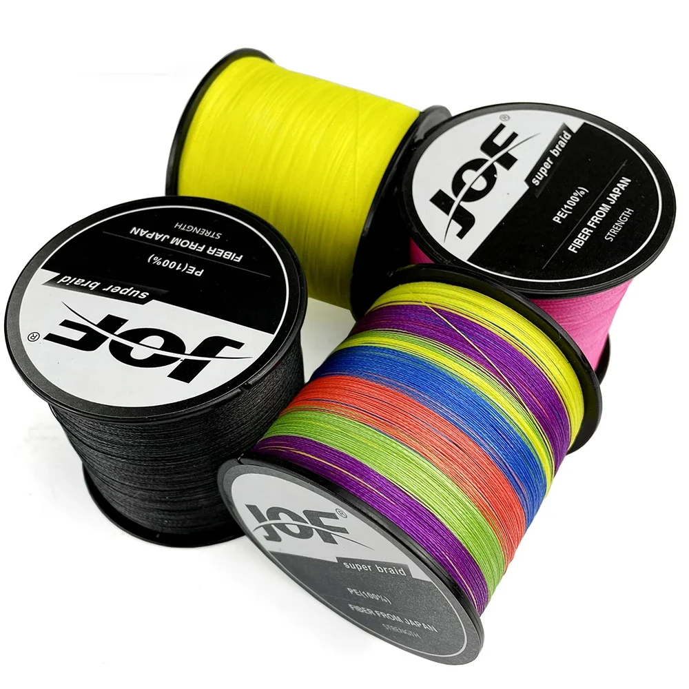 JOF X8 líneas de Pesca trenzadas mejoradas súper fuertes 8 hebras multifilamento PE línea 100M 300M 500M 1000M 18LB-78LB Pesca - imagen 4