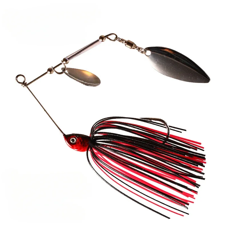 1 Uds cebo giratorio señuelo de Metal señuelo de pesca duro Spinner señuelo Spinnerbait Pike aparejos de pesca giratorios Wobbler pesca
