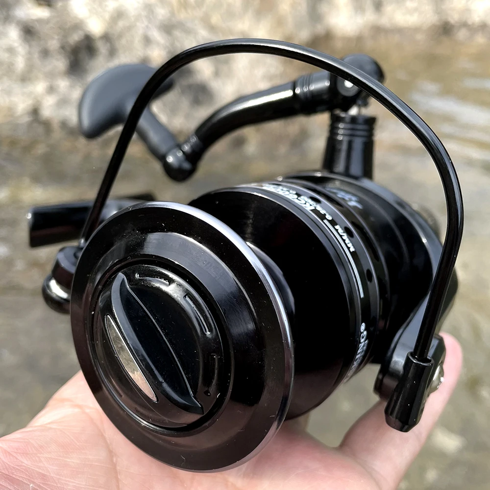 Carrete de pesca giratorio de doble freno, alimentador de carpa, carrete de Metal delantero y trasero, herramientas de pesca de agua salada, serie KC 3000, 4000, 5000, 6000 - imagen 3