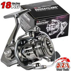 Carrete Sougayilang 1000-4000 – Aluminio, arrastre 18 kg para lubina