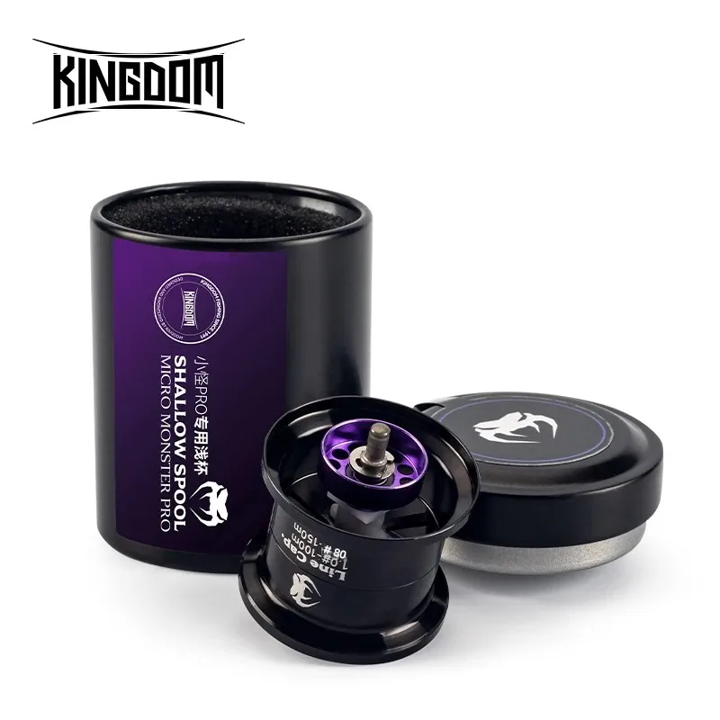 Carrete de pesca Kingdom Micro Monster Pro, carrete poco profundo, Material de aleación de aluminio, accesorios de pesca de alta calidad - imagen 5
