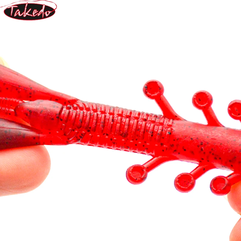 TAKEDO 8CM 6G señuelos blandos de goma cebo suave flotante langosta Craw camarones cebo de pesca multiarticulado Swimbait todo para Fishi - imagen 4