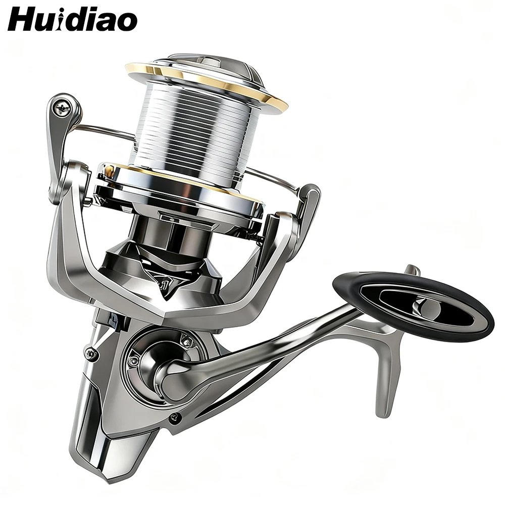 Carrete de Pesca Giratorio Huidiao NGK-II 8000-14000, Potente Carrete de Pesca con Arrastre Máximo de 25 kg, 6+1BB, Lanzamiento a Larga Distancia para Pesca de Grandes Capturas