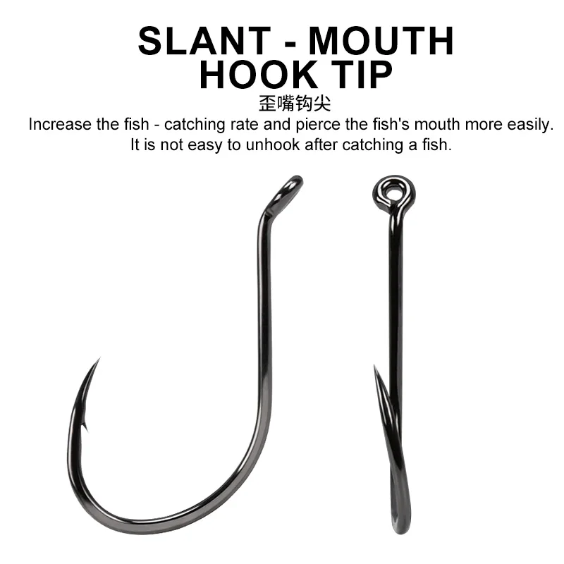 OBSESSION 201105 10 unids/bolsa anzuelo de pesca con púas de alta carbono 4/0 5/0 6/0 7/0 8/0 anzuelos de pesca con pico de pulpo de agua salada - imagen 5