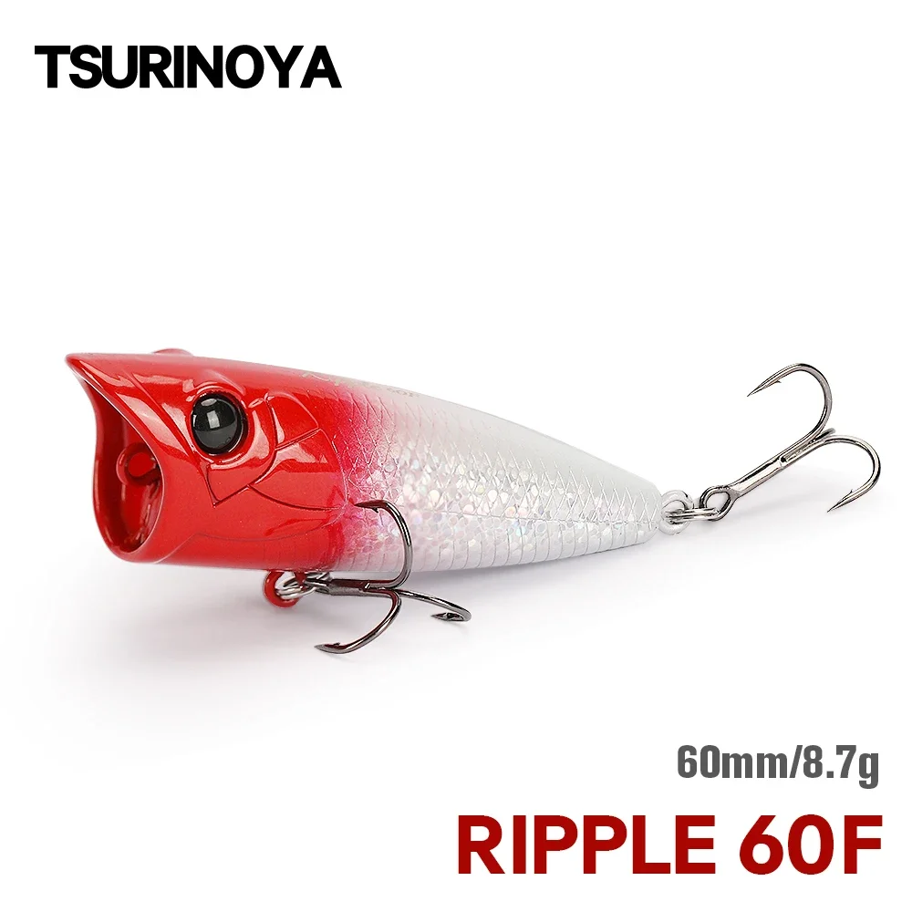 TSURINOYA RIPPER 60F 60mm 8,7g señuelo de pesca Topwater Popper cebo duro de fundición larga Lucio juego de lubina ratón grande superficie modelo Wobble - imagen 2