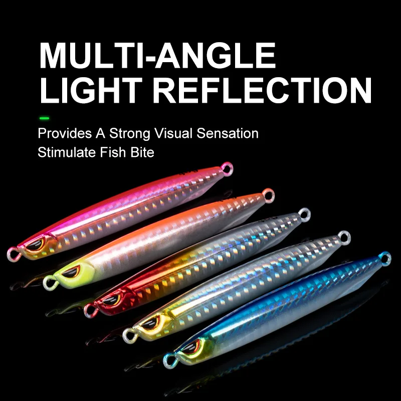 OBSESSION J110 40g arrastre Metal fundido súper delgado señuelo de Jigging luminoso plantillas de pesca cebo agua salada hundimiento pesca plantilla de Metal señuelo - imagen 5