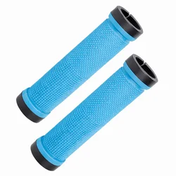 Puños de goma antideslizantes para bicicleta con tapones granulado