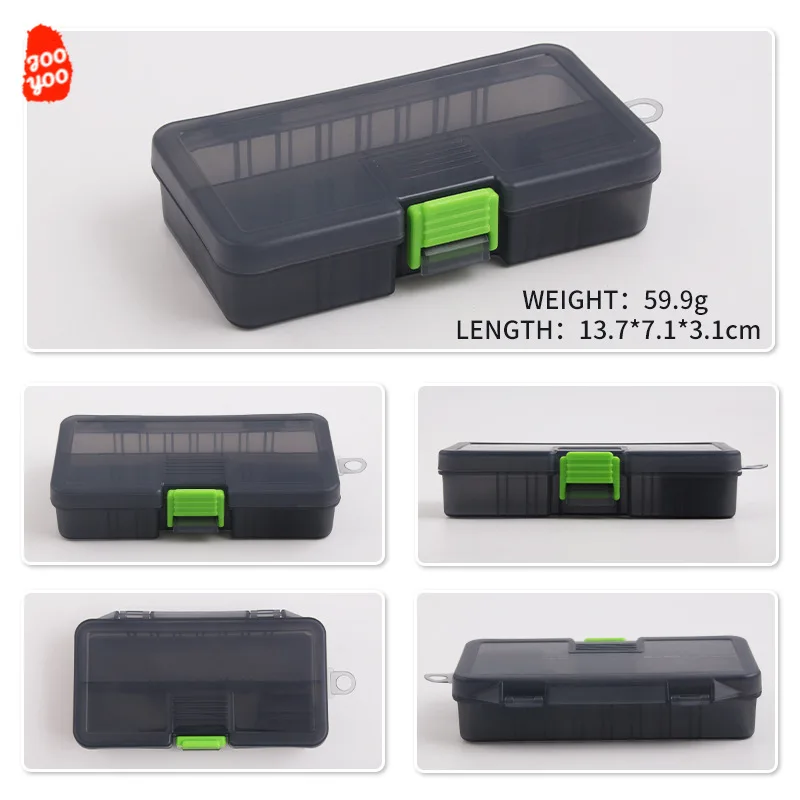 Mini estuche de almacenamiento, caja de aparejos de pesca voladora, gancho para cuchara de pesca, caja de almacenamiento de cebo, accesorios de pesca - imagen 2