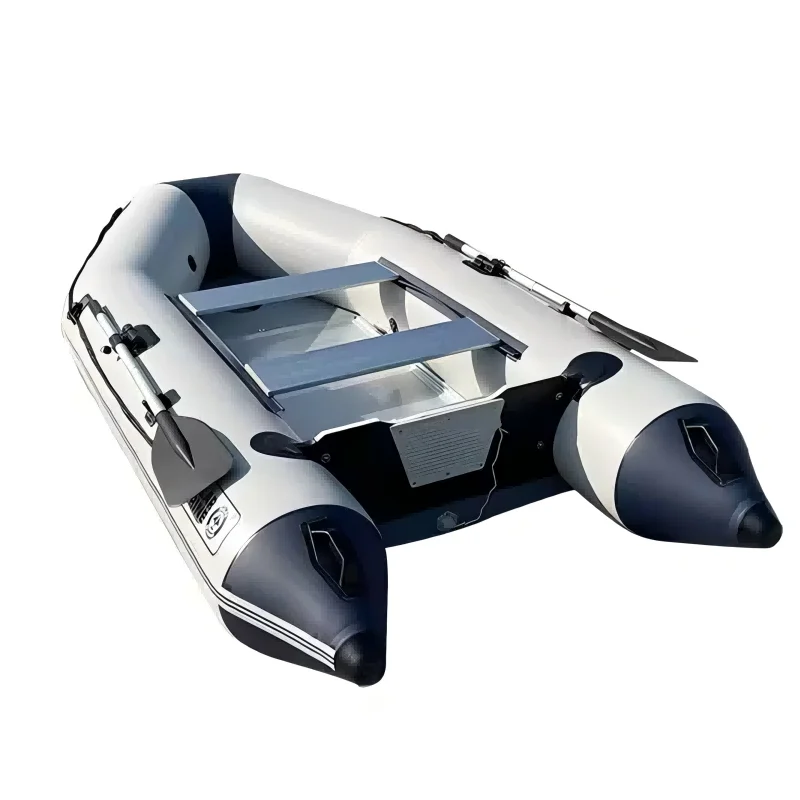 Piso de aluminio, barco de pesca inflable de PVC de 9,8 pies, barcos de carreras y Kayak, canoa de surf, esquí acuático para adultos para el mar al aire libre - imagen 4