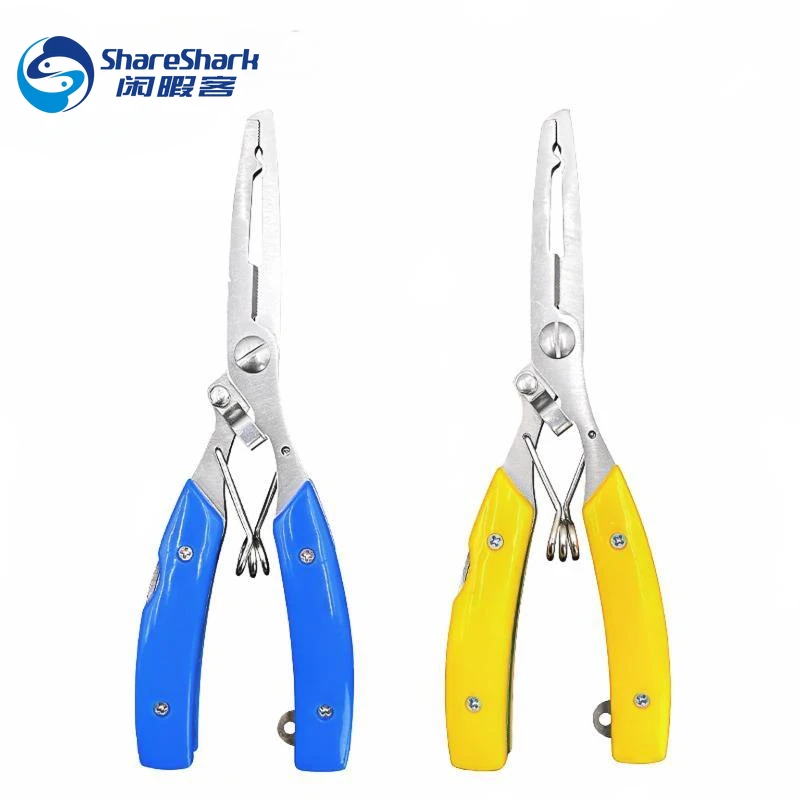 Herramientas de pesca multifunción, alicates de pesca de acero inoxidable, cortadores de línea, removedor de anzuelos, anillo dividido, tijeras